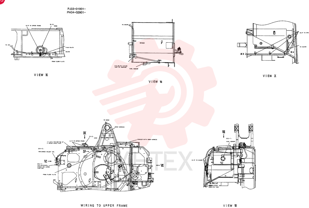 HANESS ASSY, UPP(CANOPY) PH13E00012F1 (5)