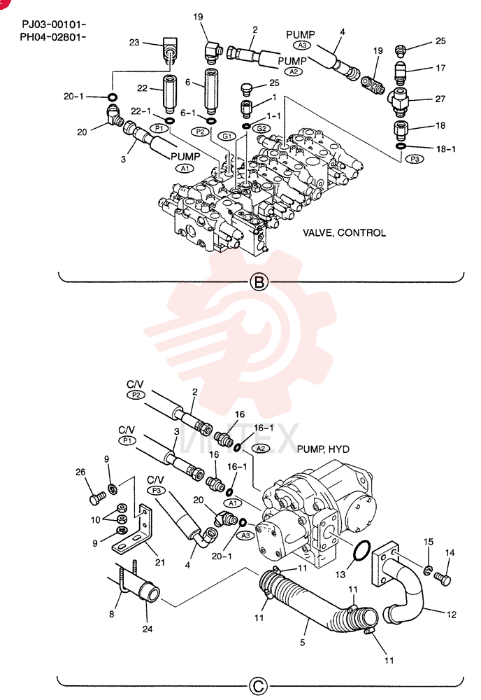 HYD LINES, PUMP PH30H00004F1 (2)