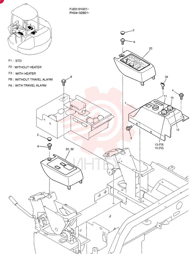 PANEL ASSY, INSTRUMENT (BASIC UNIT) PM17M00022F1 (1)