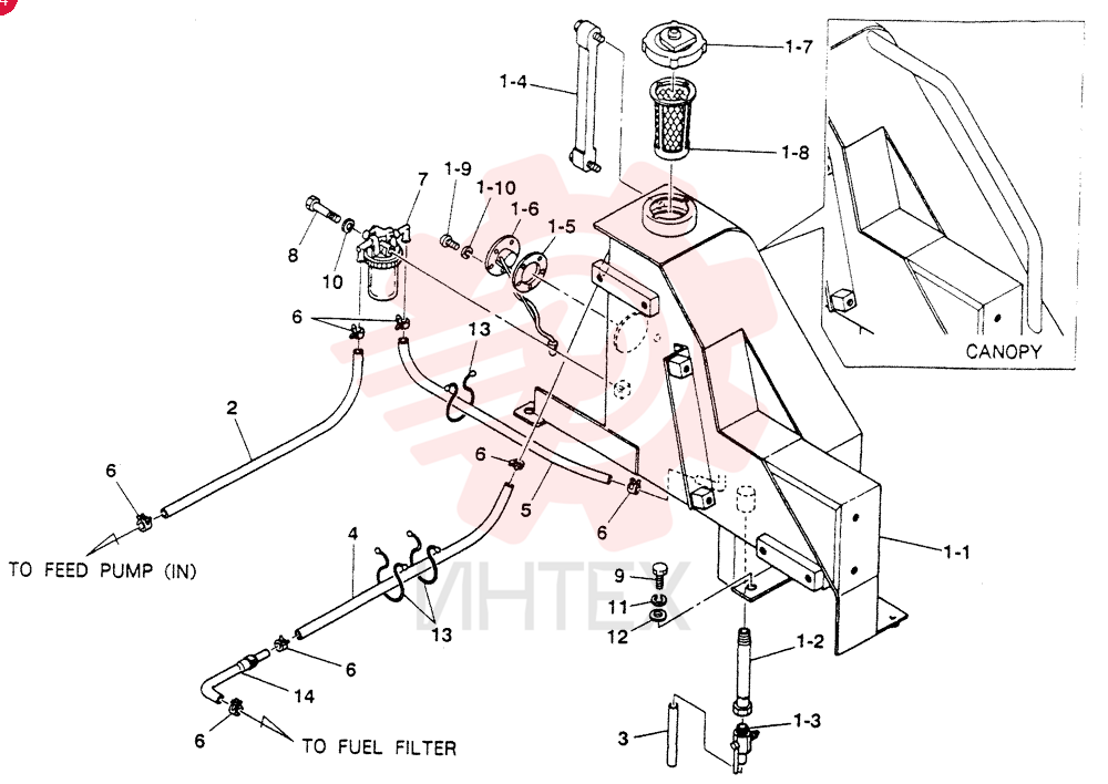 TANK ASSY,FUEL (CANOPY) S04281-90010