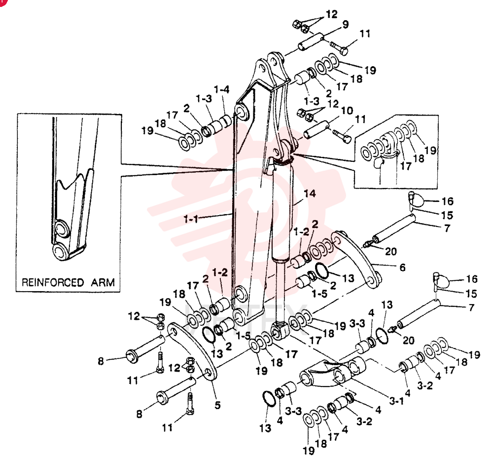 Схема (SK015) - COMPACT EXCAVATOR ASN PU02001 (1/98-12/03) S04261-10100