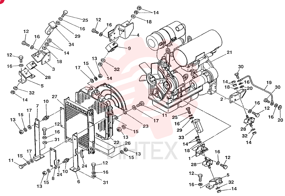 FOOT, ENGINE S04340-04100