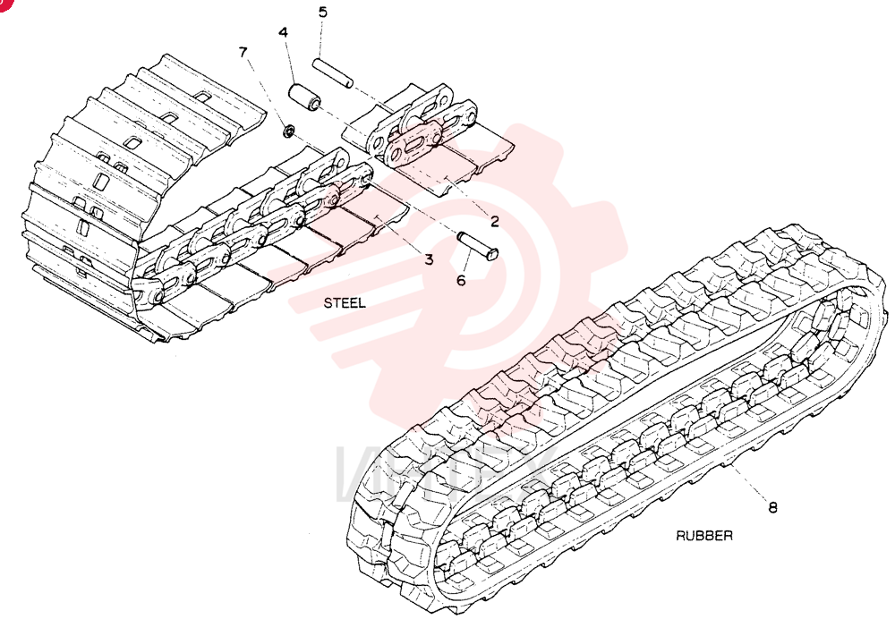 CRAWLER SHOE ASSY INCLUDES REF 2-7