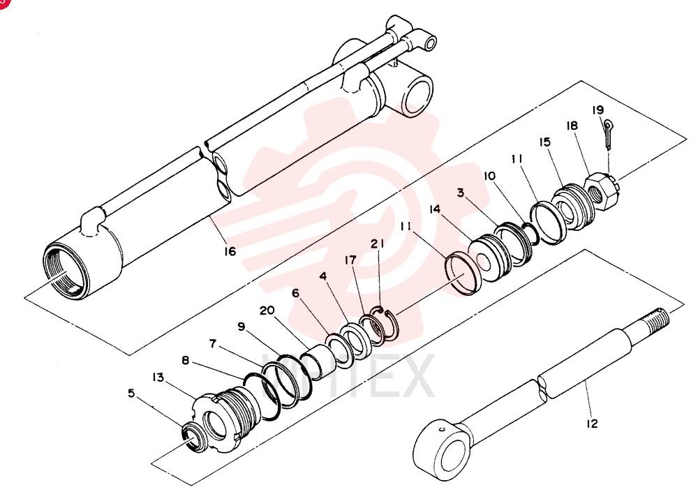 CYLINDER ASSY INCLUDES REF 2-21