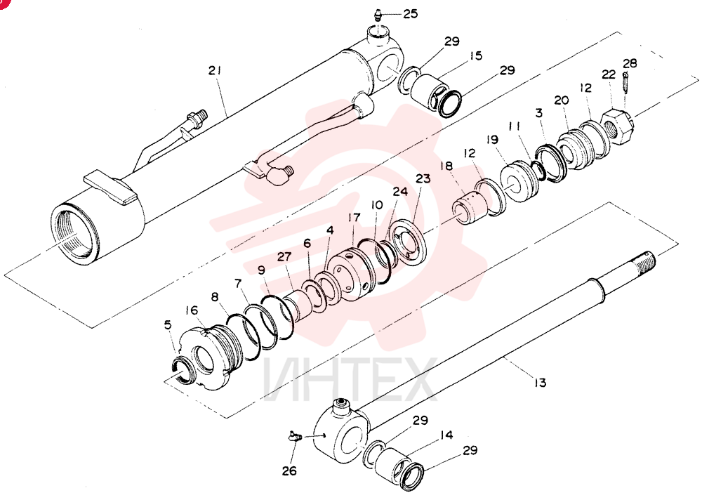 CYLINDER ASSY INCLUDES REF 2-29, Serial Range: PV00003-PV01852 S19000-43800