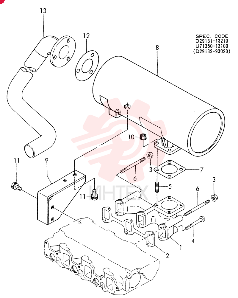 MANIFOLD, EXHAUST VV17135013100