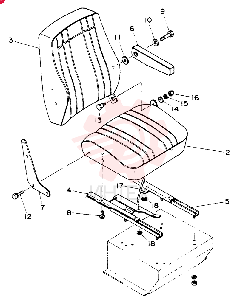 SEAT ASSY INCLUDES REF 2-18