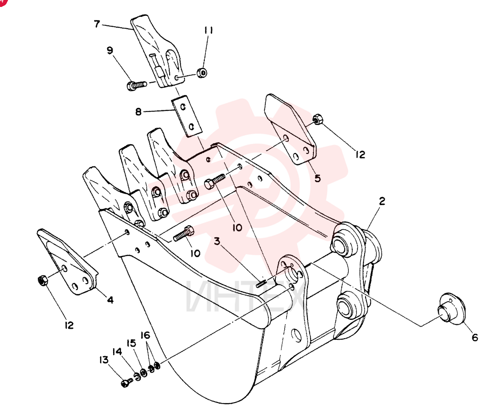Схема (SK024) - COMPACT EXCAVATOR BTW PV00003 - PV02536 (1/89-12/03) S04362-01000
