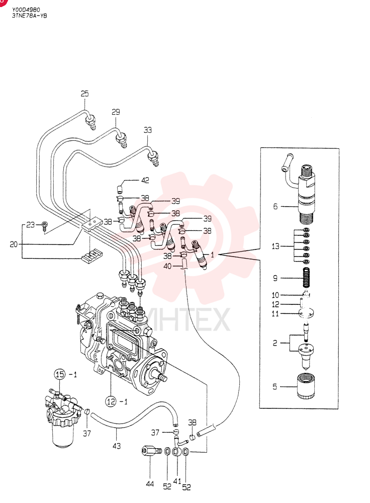 FUEL INJECTION VALVE 3TNE78A-YB