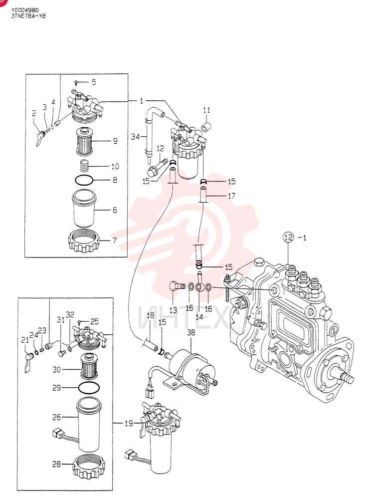 FUEL OIL LINE 3TNE78A-YB