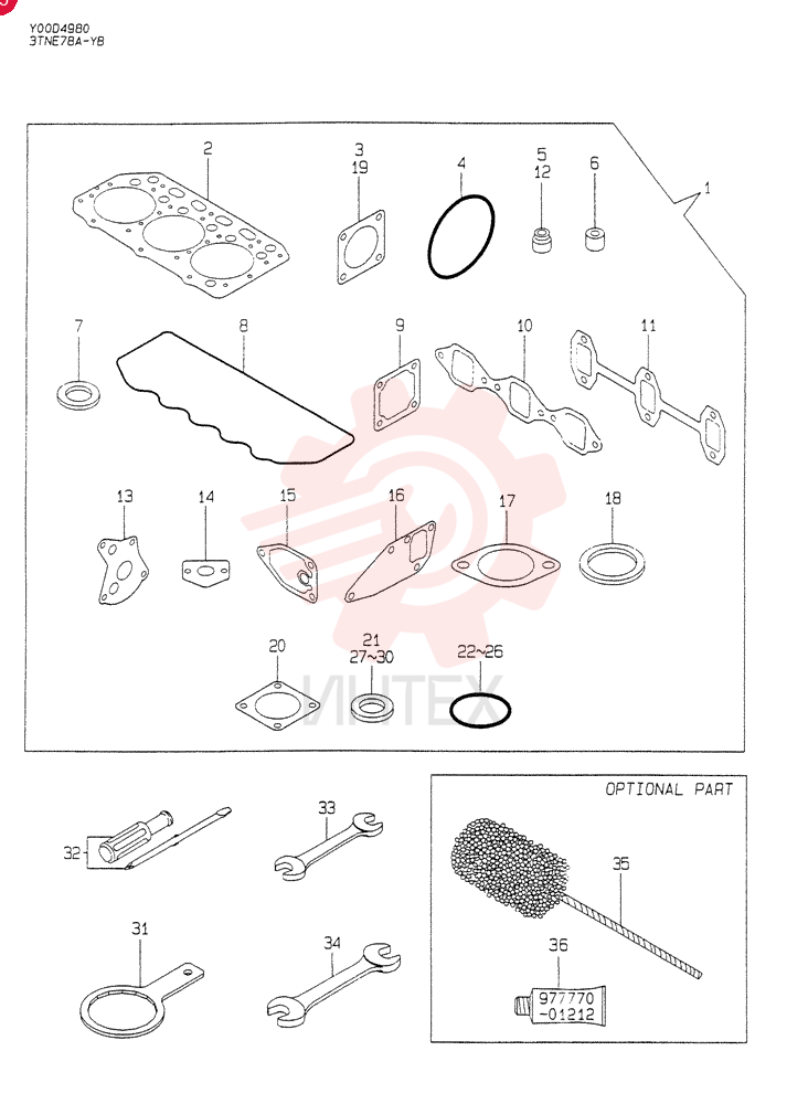 GASKET SET 3TNE78A-YB