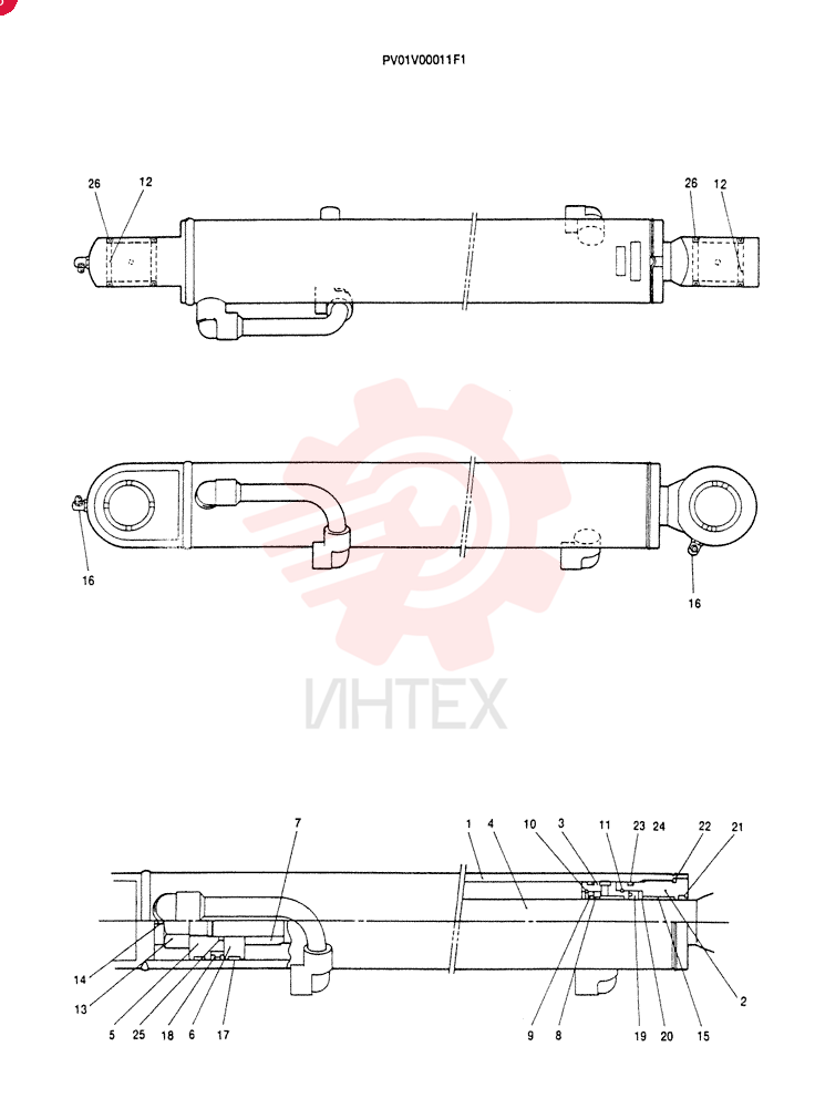 HYDRAULIC CYLINDER PV01V00011F1