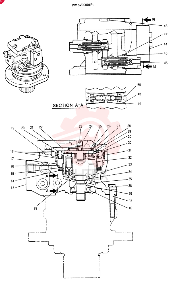 HYDRAULIC MOTOR PV15V00001F1 (2)