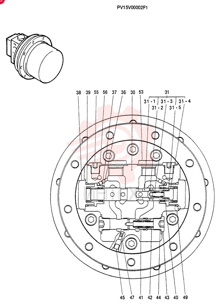 HYDRAULIC MOTOR PV15V00002F1