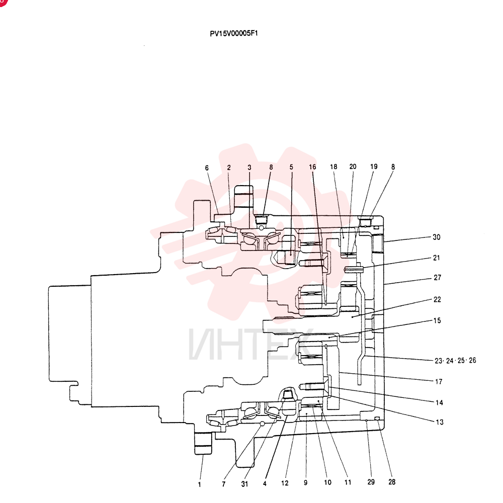HYDRAULIC MOTOR PV15V00005F1 (1)