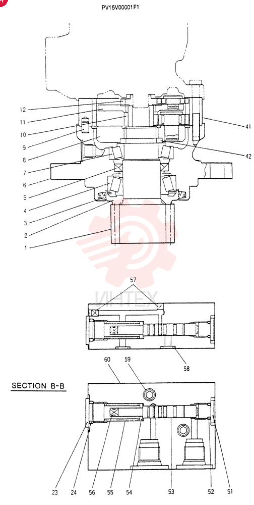 HYDRAULIC MOTOR PV15V00001F1 (1)