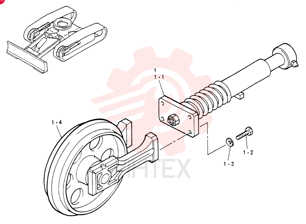 IDLER ASSY, CRAWLER PV54D00003F1
