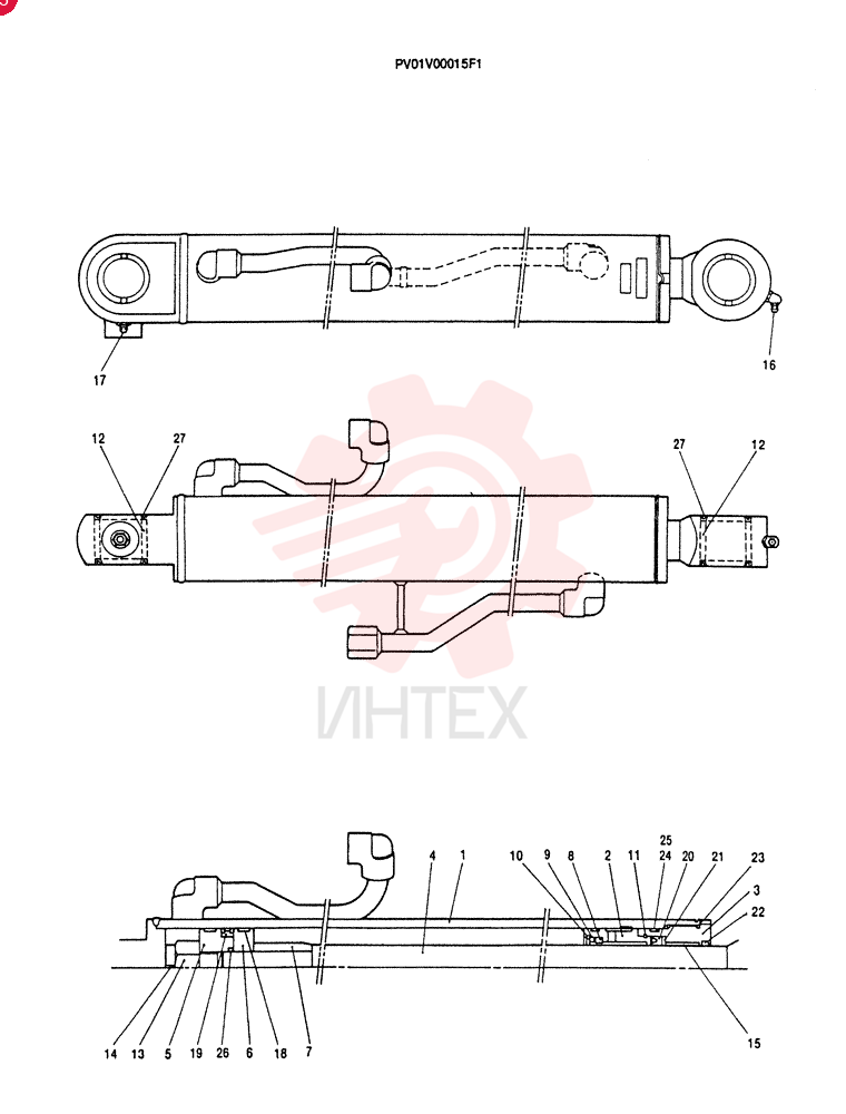 LIFT CYLINDER PV01V00015F1