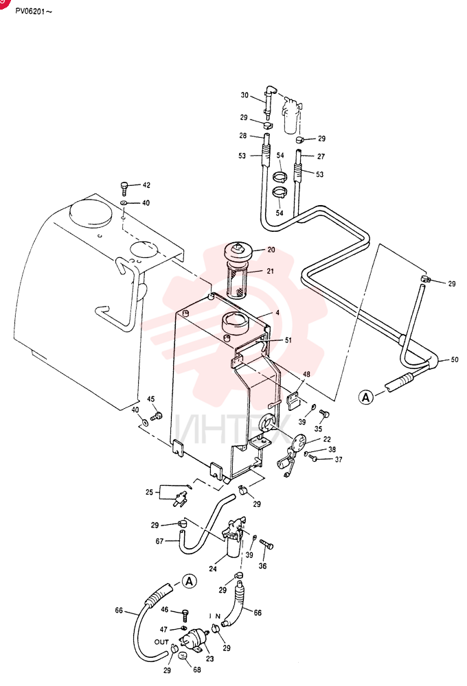 Схема (SK025-2) - COMPACT EXCAVATOR ASN PV06201 (3/01-9/04) PV33H01032P1