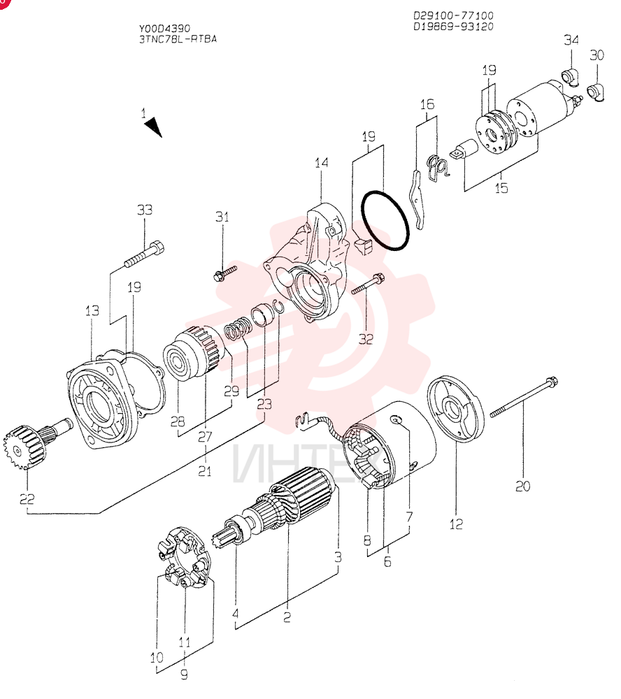 STARTER MOTOR VV17100877010