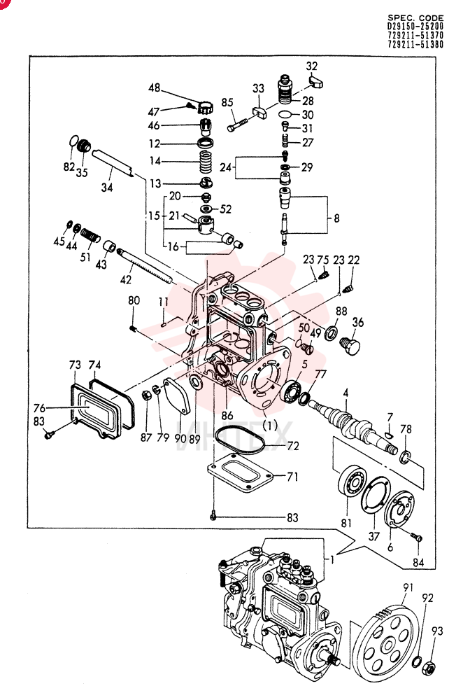 FUEL INJECTION PUMP(A) 3TNE84-YBB
