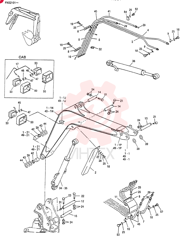 BOOM ASSY, MAIN  (FOR CANOPY) PX02B00017F3
