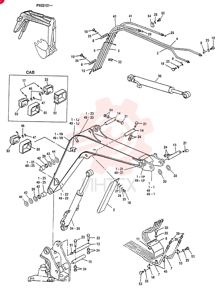 BOOM ASSY, MAIN(FOR CANOPY) PX02B00024F1