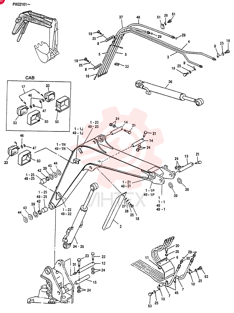 BOOM ASSY, MAIN(FOR CANOPY) PX02B00024F3