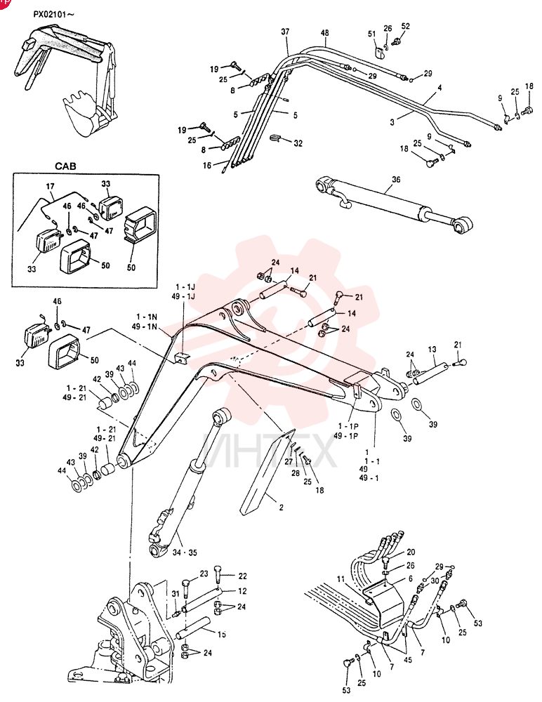 BOOM ASSY, MAIN  (FOR CANOPY) PX02B00017F1