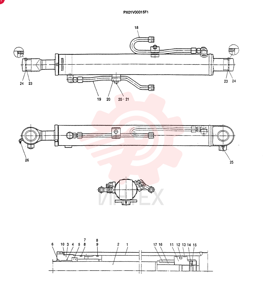 HYDRAULIC CYLINDER PX01V00015F1