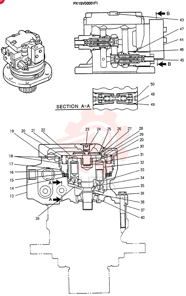 HYDRAULIC MOTOR PX15V00001F1 (2)