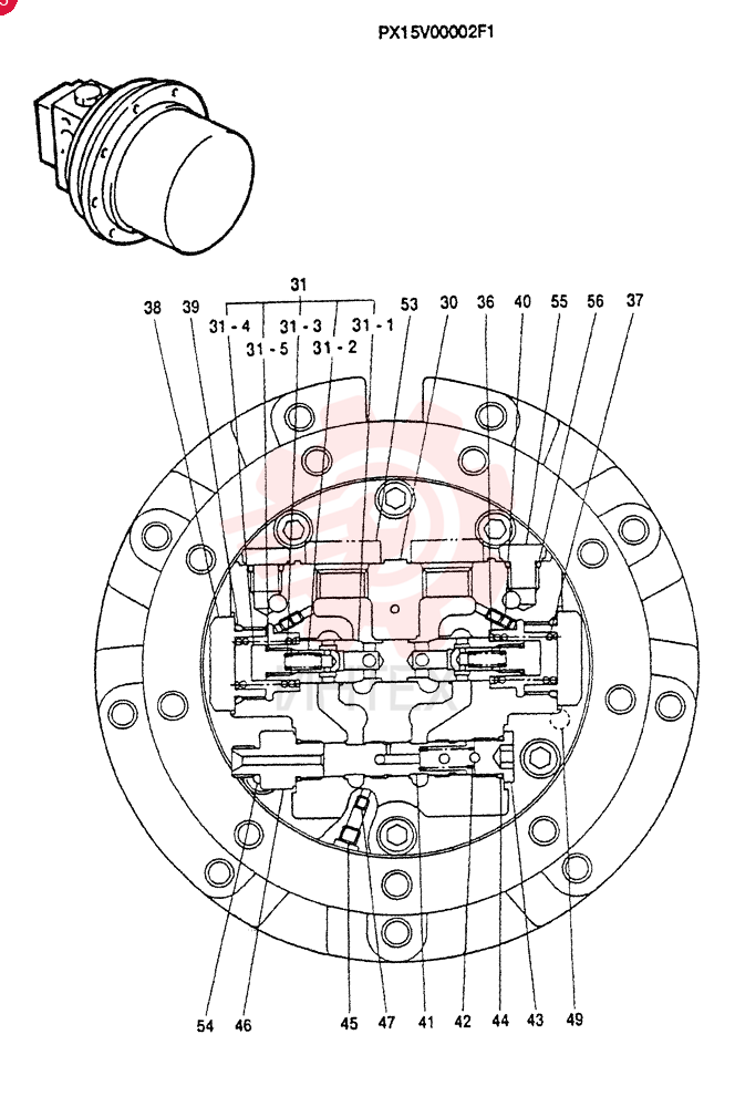 HYDRAULIC MOTOR PX15V00002F1 (1)