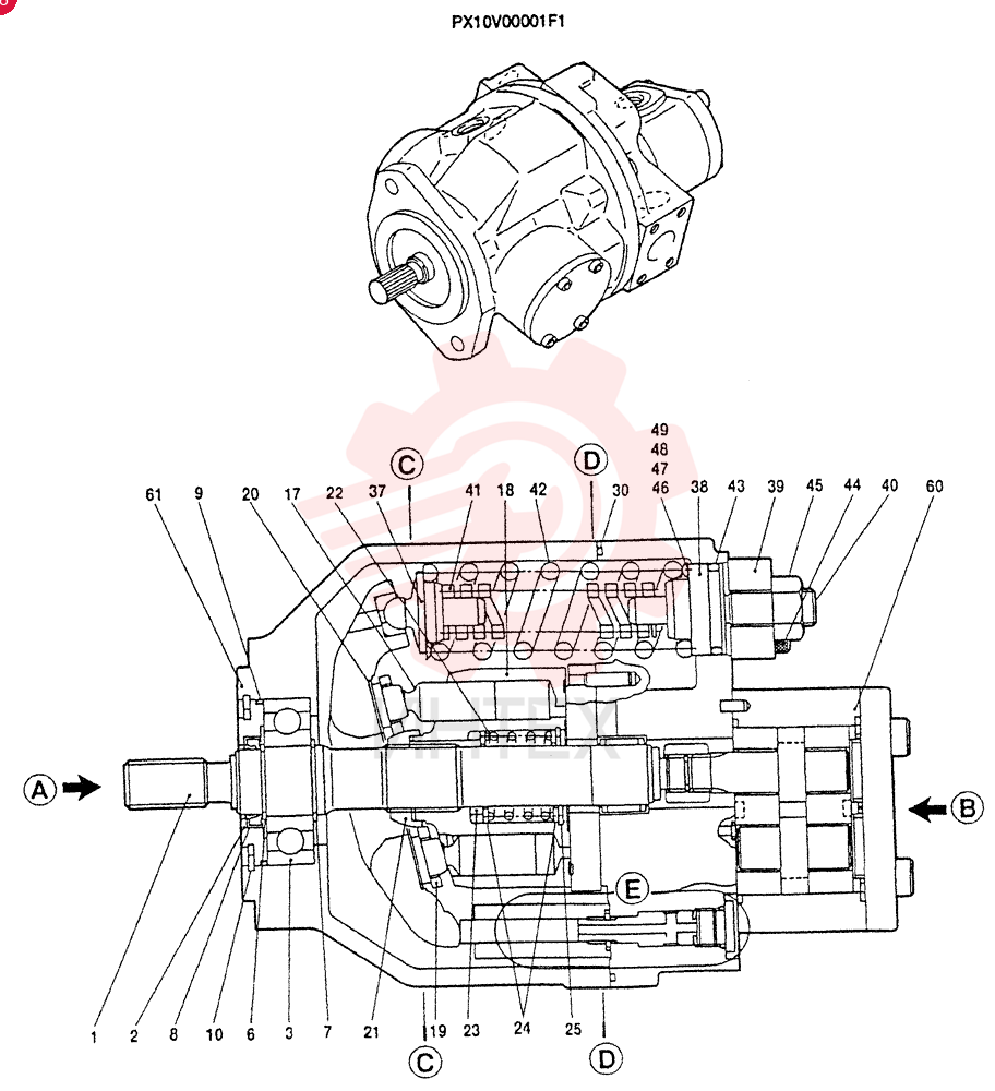 HYDRAULIC PUMP PX10V00001F1 (1)