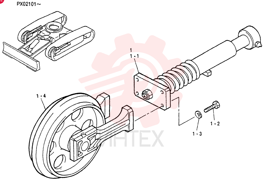 IDLER ASSY, CRAWLER PW54D00003F1