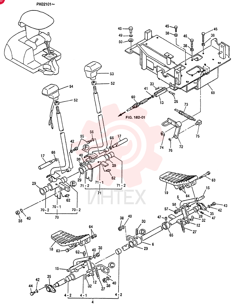 LEVER ASSY, CONTROL PV50M00002F2 (1)