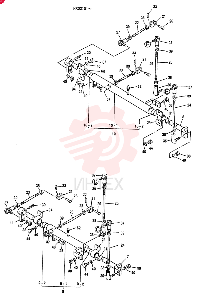 LEVER ASSY, CONTROL PV50M00002F2 (2)
