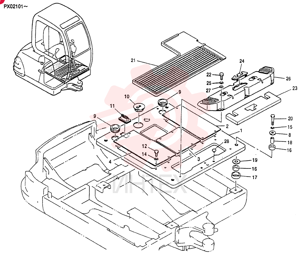 PLATE ASSY, FLOOR PV03M01034F2