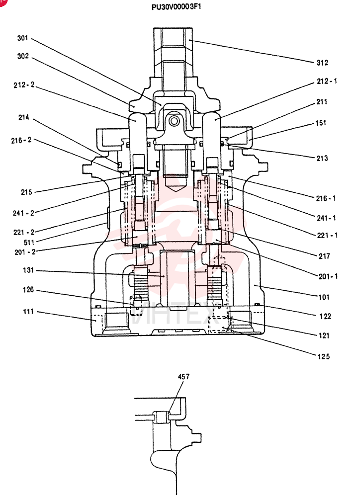 VALVE PRESSURE RELIE PU30V00003F1