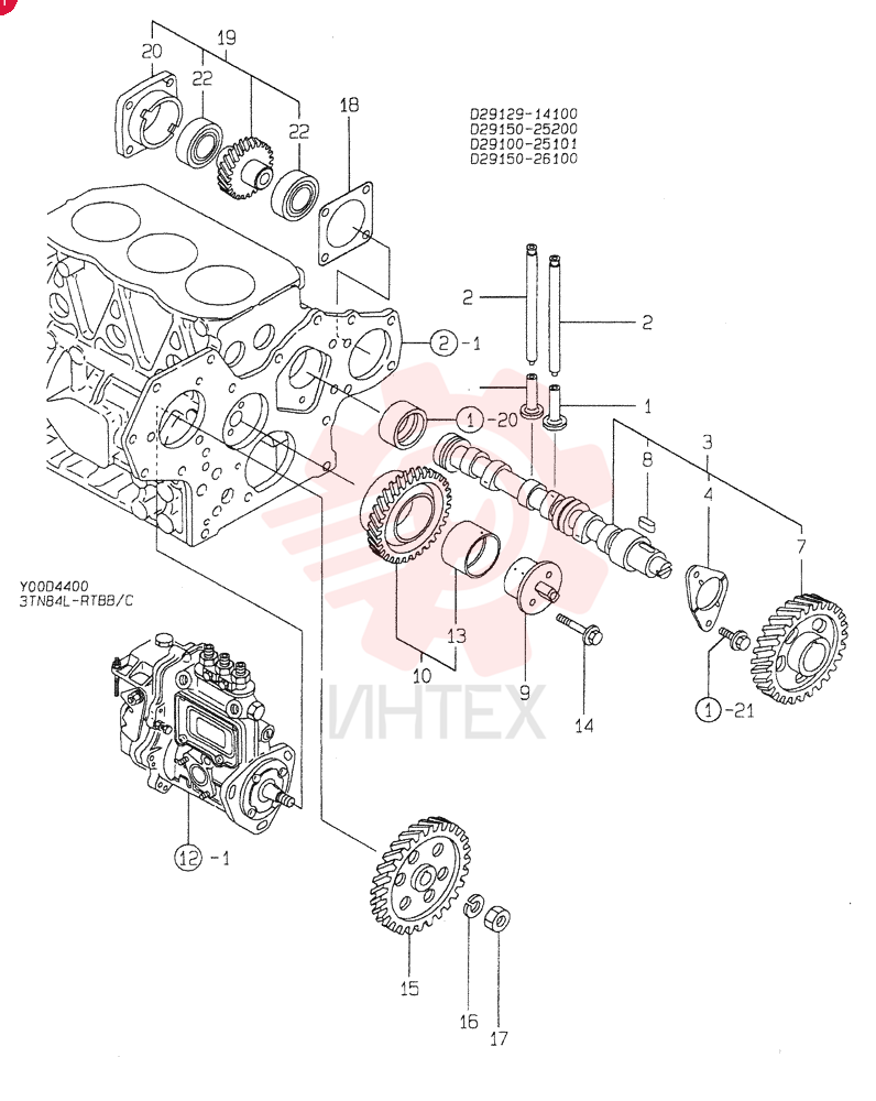 CAMSHAFT & DRIVE GEAR (A) 3TN84L-RTBB