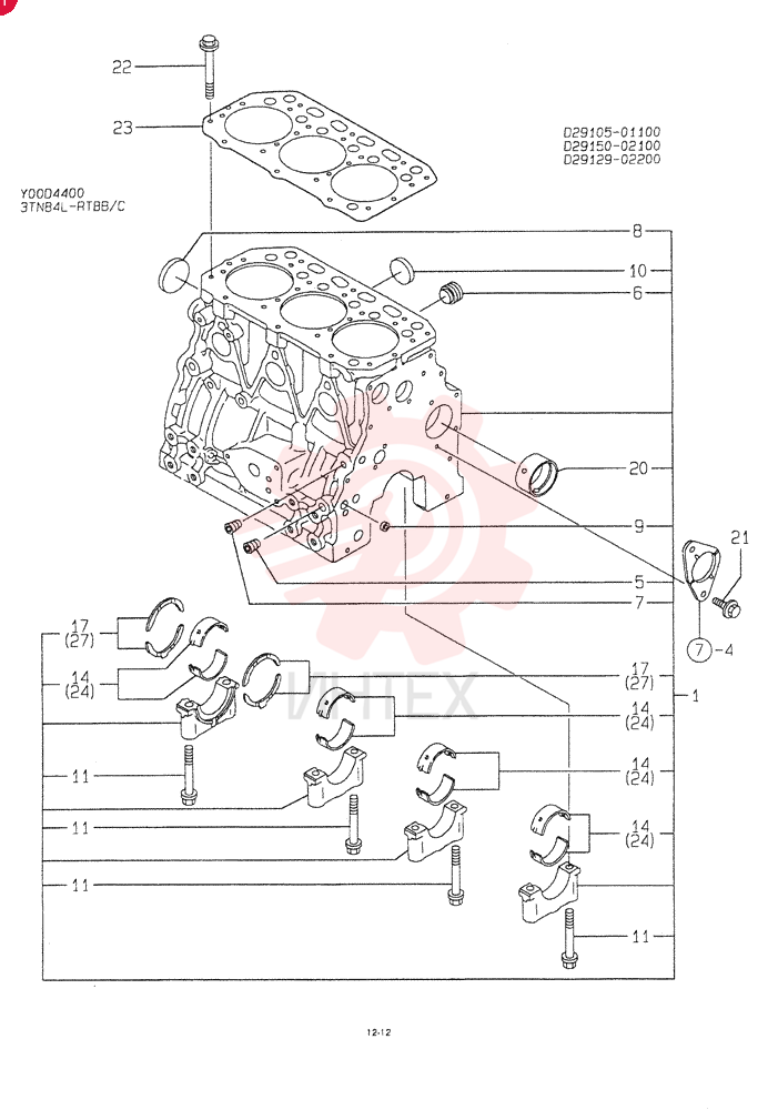 CYLINDER BLOCK (A) 3TN84L-RTBB