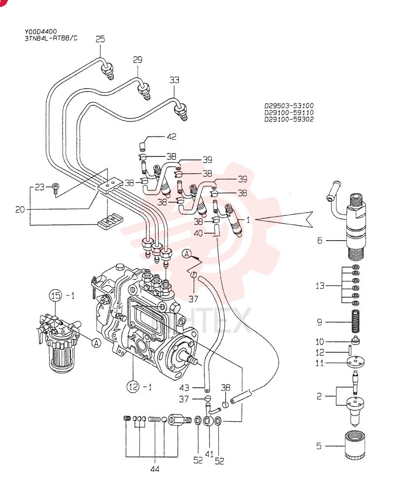 FUEL INJECTION VALVE (A) 3TN84L-RTBB