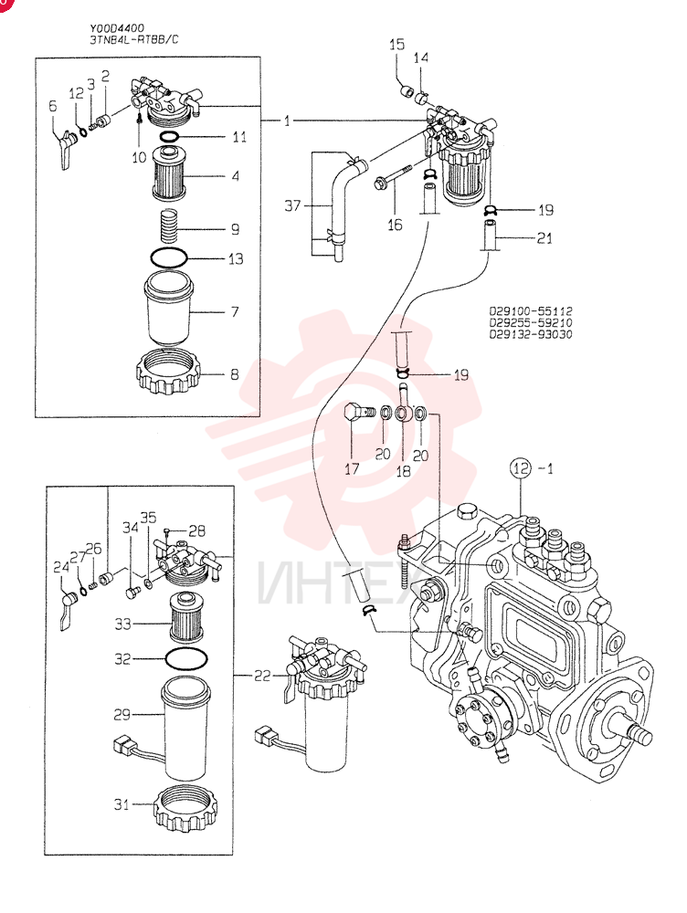FUEL PIPES (A) 3TN84L-RTBB
