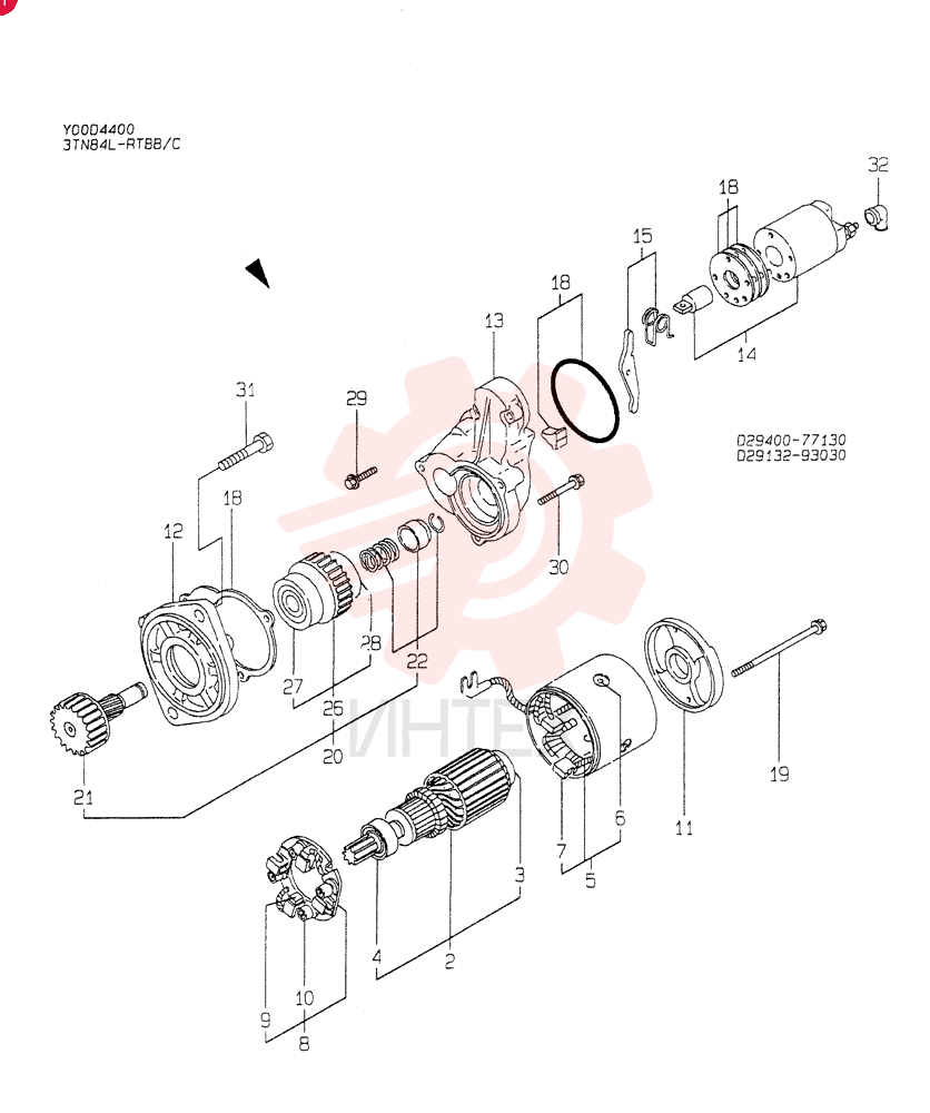 STARTING MOTOR (A) 3TN84L-RTBB