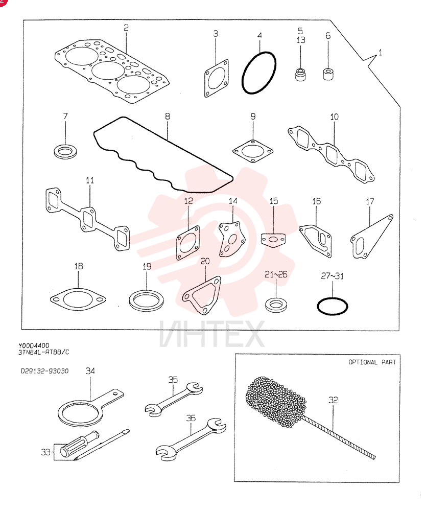 TOOL & GASKET (OPTIONAL) (A) 3TN84L-RTBB