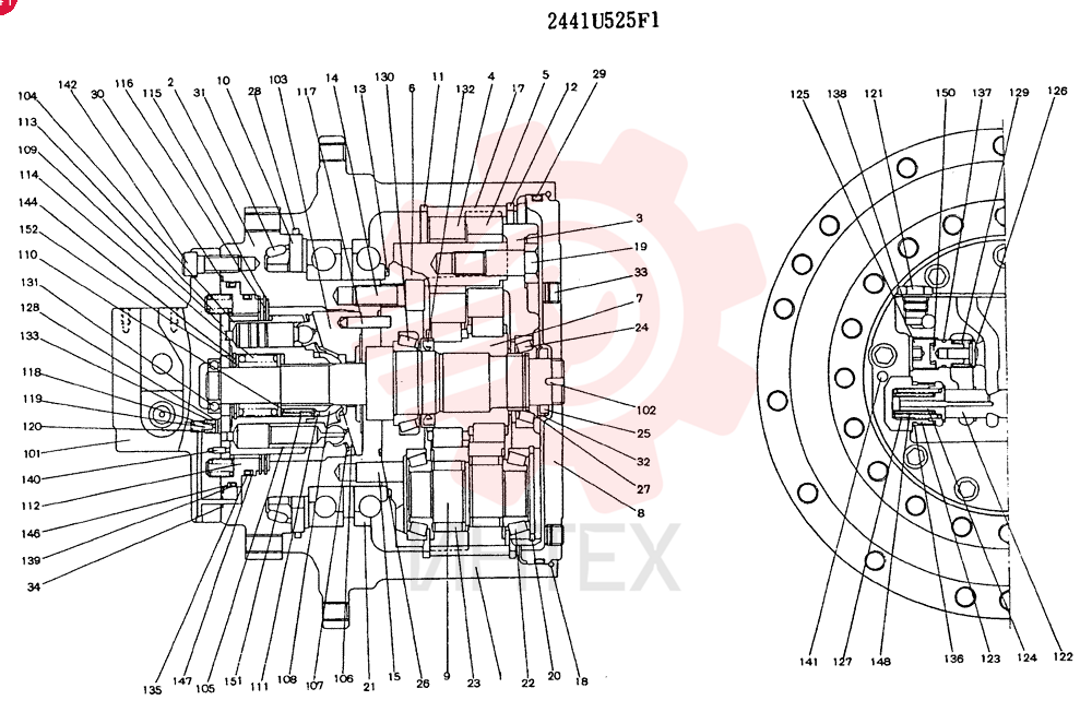 MOTOR ASSY (PROPELLING) 2441U525F1