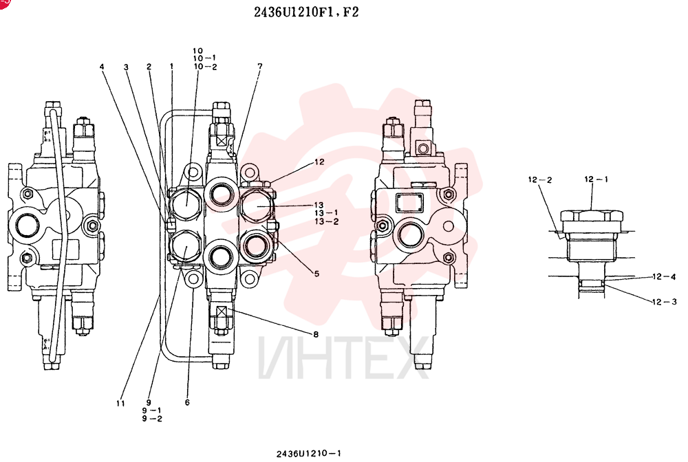 Схема (SK04-2) - COMPACT EXCAVATOR BTW LW-7801 - LW-8644 (1/86-12/03) 2436U1210F1