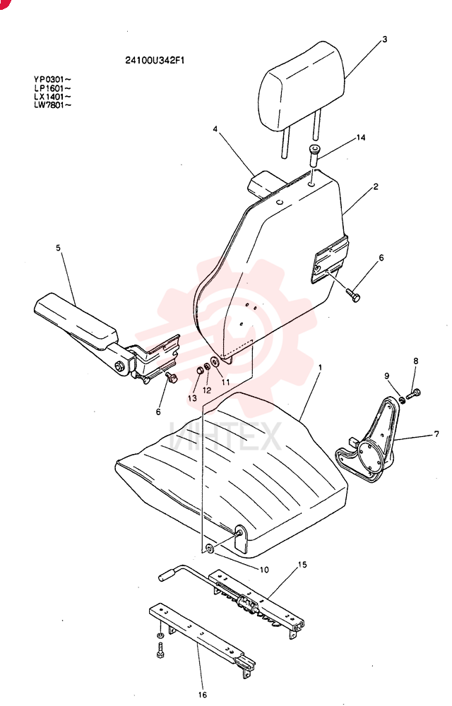 Схема (SK04-2) - COMPACT EXCAVATOR BTW LW-7801 - LW-8644 (1/86-12/03) 24100U342F1