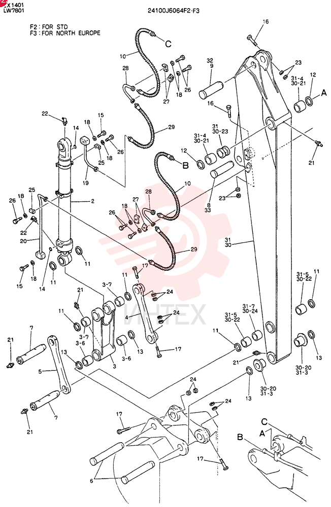 ARM ASSY 24100J6064F3