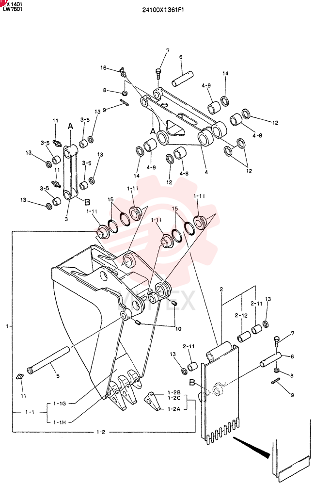 BUCKET ASSY 24100X1361F1