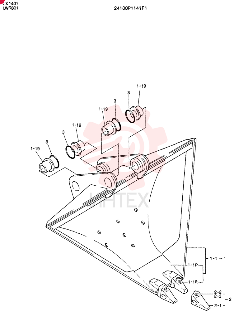 BUCKET ASSY, V 24100P1141F1